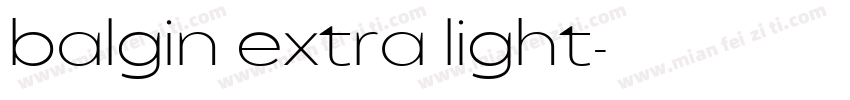 balgin extra light字体转换